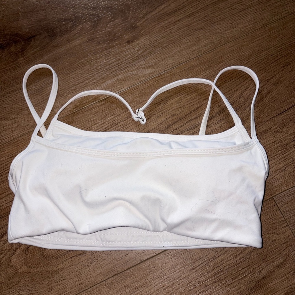 White Adjustable-Strap Bralette Top
